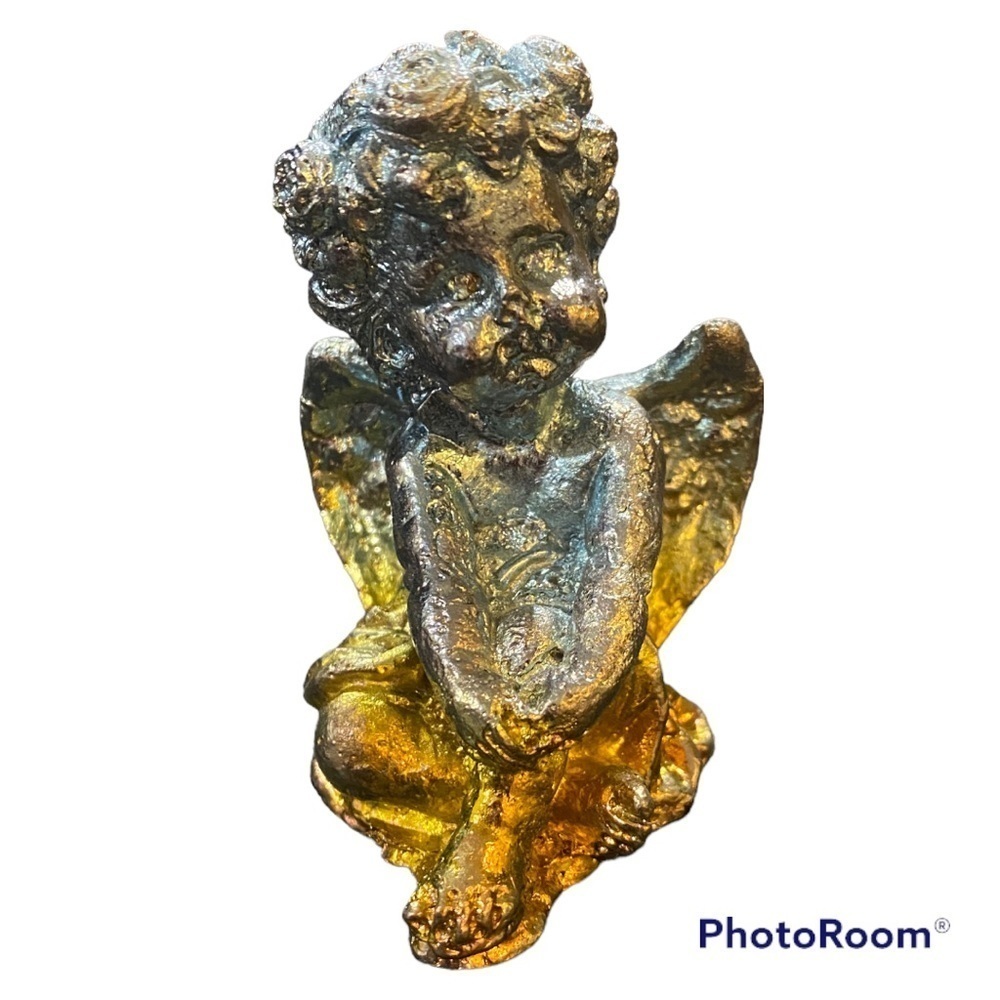 Bismuth Crystal Angel/Cherub figurine